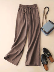 Drawstring Wide Leg Pants Casual Loose Pants