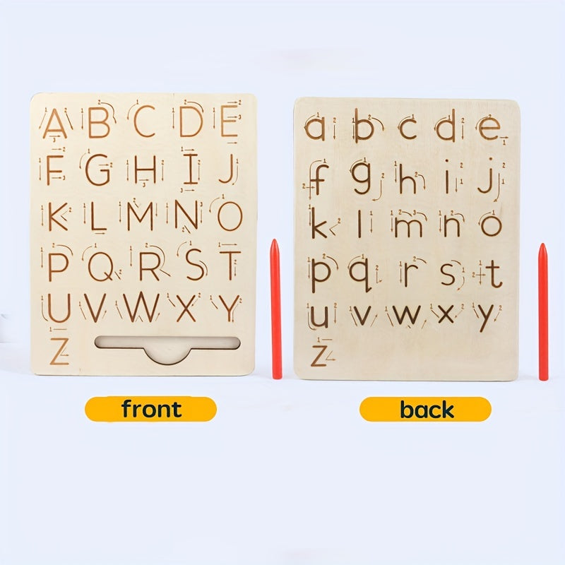 Montessori Wooden Alphabet Tracing Board Educational Toy for Kids
