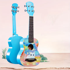 Ukulele Peach Flower Wood Painted, 2 Styles
