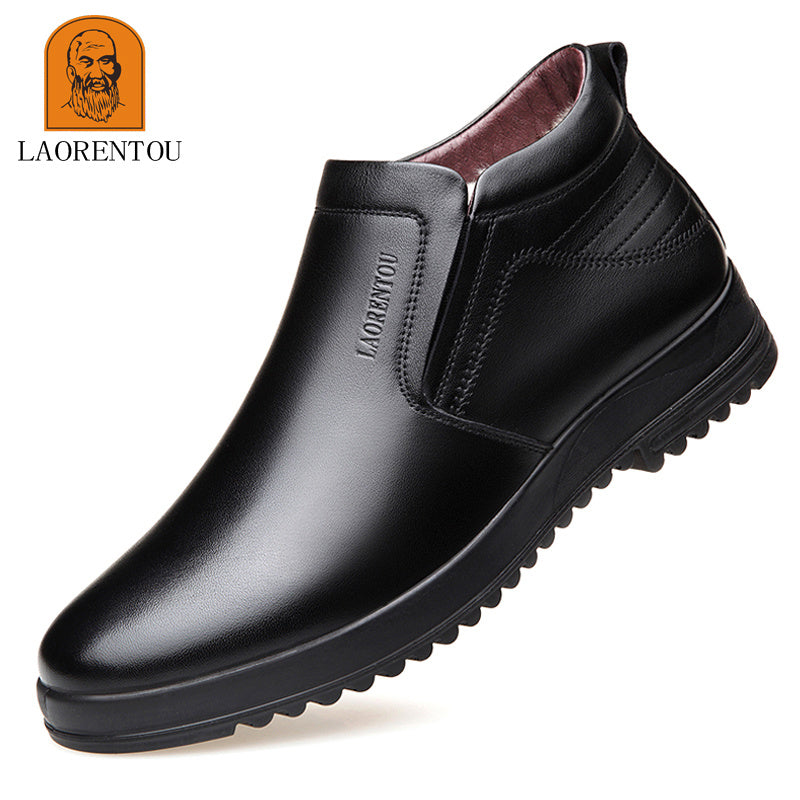 LAORENTOU Men's Warm Fleece Thermal Slip On Boots Winter