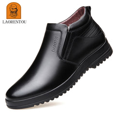 LAORENTOU Men's Warm Fleece Thermal Slip On Boots Winter