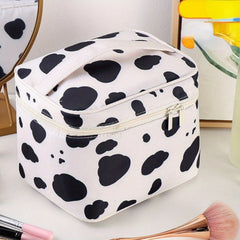 Cow Pattern Makeup Bag Organizer Water Resistant Large Travel Toiletry Bag