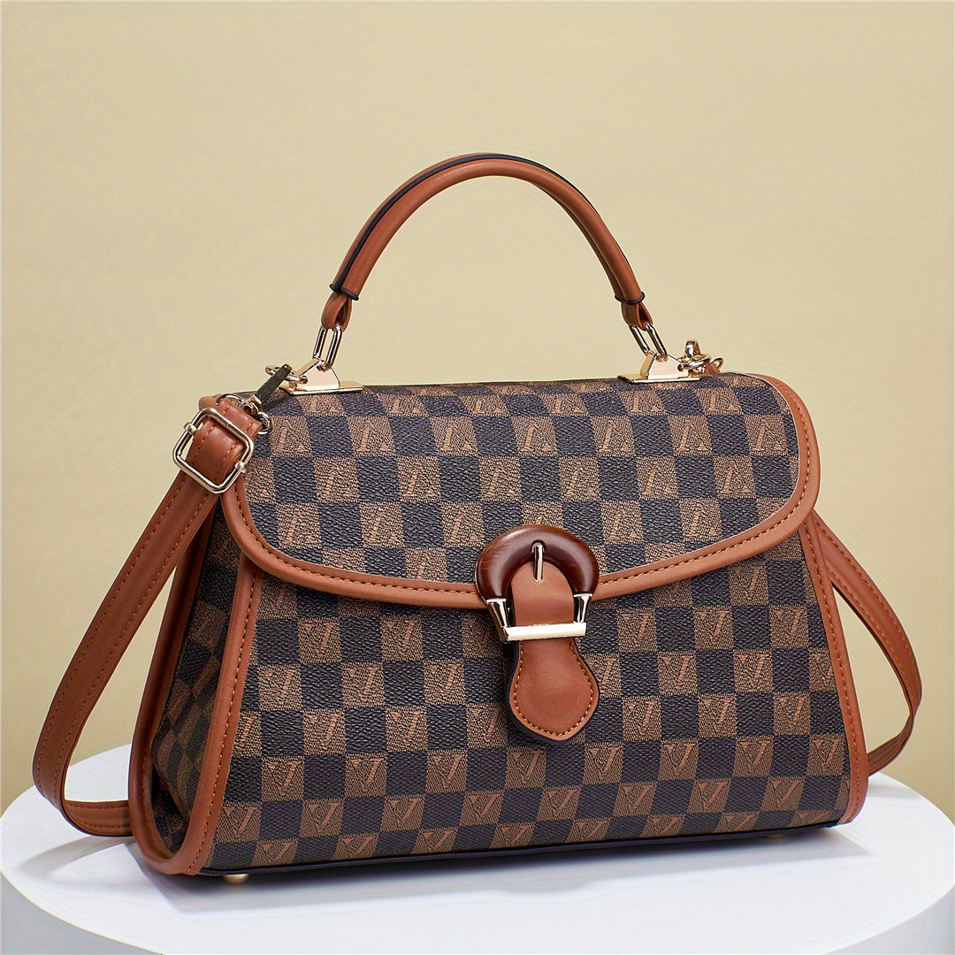 Letter Print Crossbody Bag Square Handbag