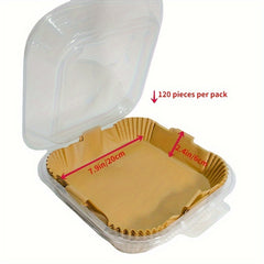 120pcs Square Air Fryer Liners Non-stick Paper for Cooking