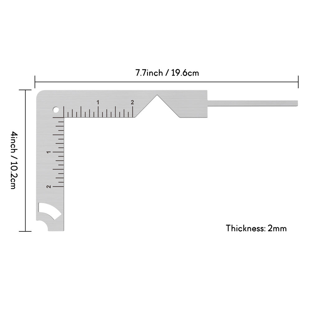 2pcs 5 in 1 Book Cover Guide Stainless Steel Metal Bookbinding Tool