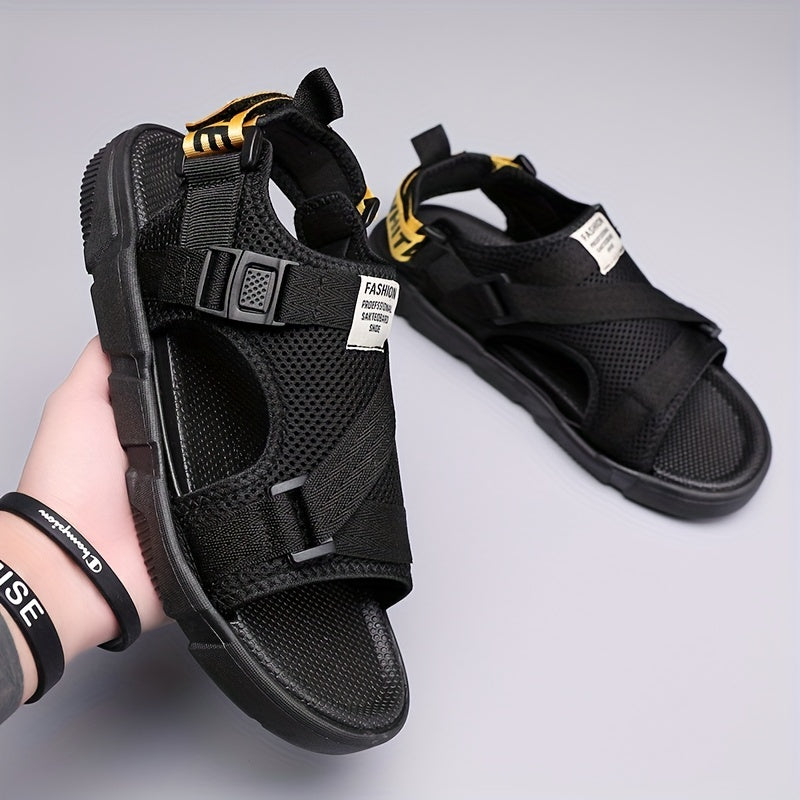 Men's Lightweight Canvas Open Toe Sandals For Outdoor Summer