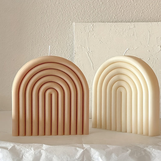 Rainbow Arch Candle Mold - Abstract Silicone Resin Mould