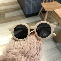 Girls Round Frame Sunglasses UV Resistant Kids Accessory