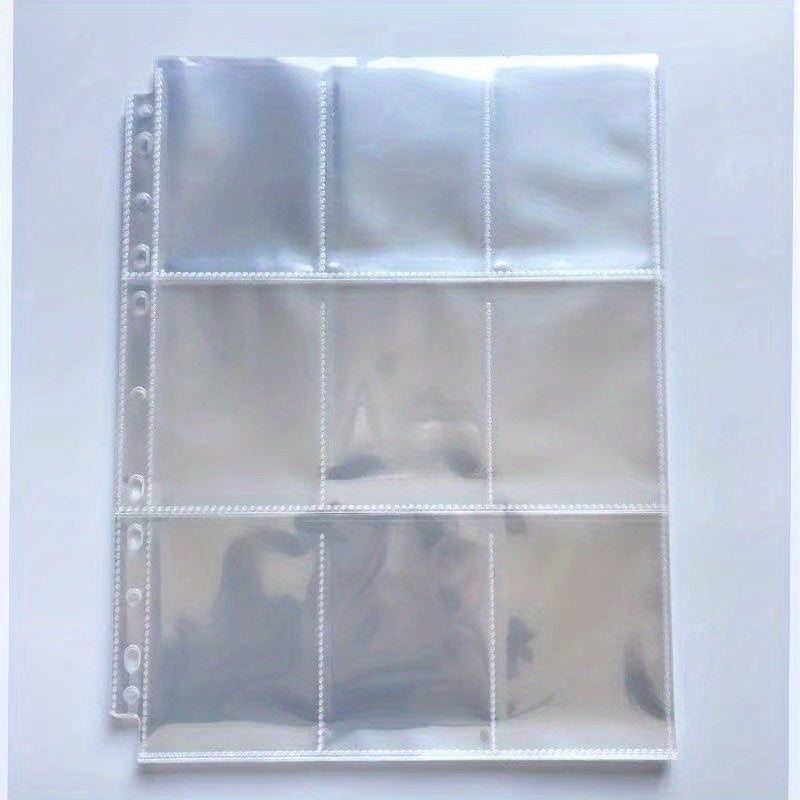 10pcs Card Album Refill Pages 9 Grid 3 inch Photo Collection Book