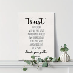 Proverbs 3:5-6 Trust In The Lord Canvas Art