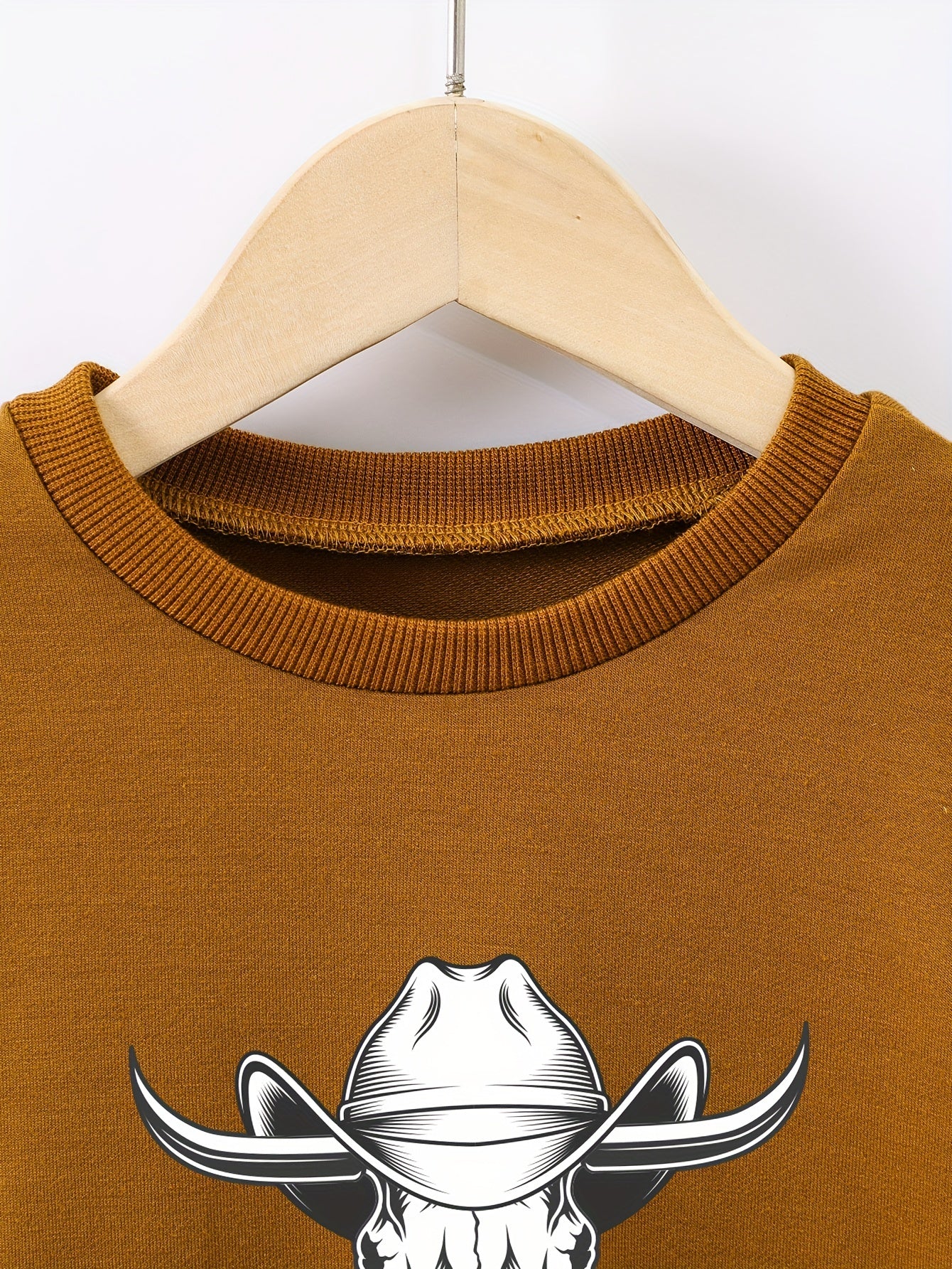 Cowboy Pattern Boys Sweatshirt Long Sleeve Pullover For Kids