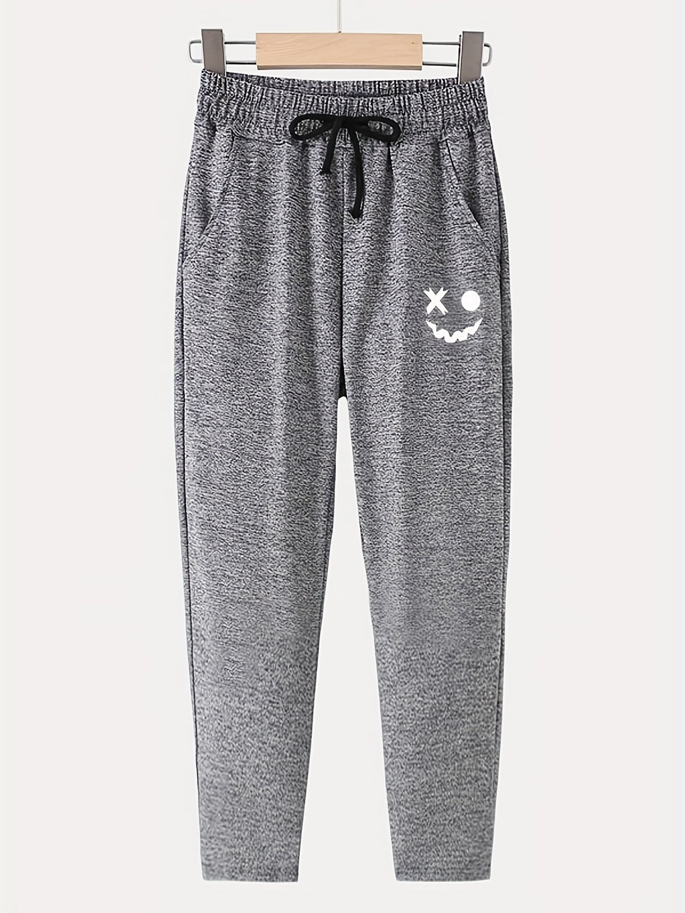 Stylish Deer Print Boys Casual Soft Comfortable Long Pants For Spring And Autumn