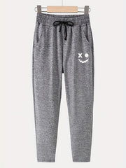 Stylish Deer Print Boys Casual Soft Comfortable Long Pants For Spring And Autumn