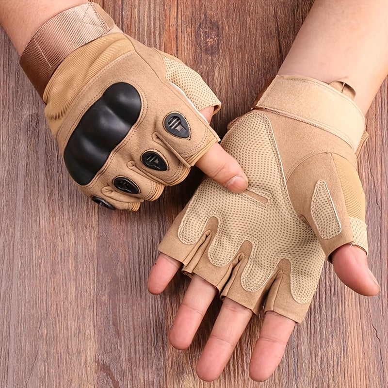 Airsoft Shooting Gloves Hard Knuckle Half Finger Gloves