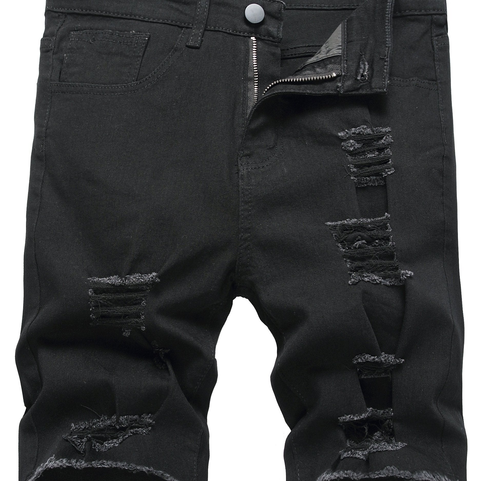 Men's Stretch Knee Long Denim Shorts
