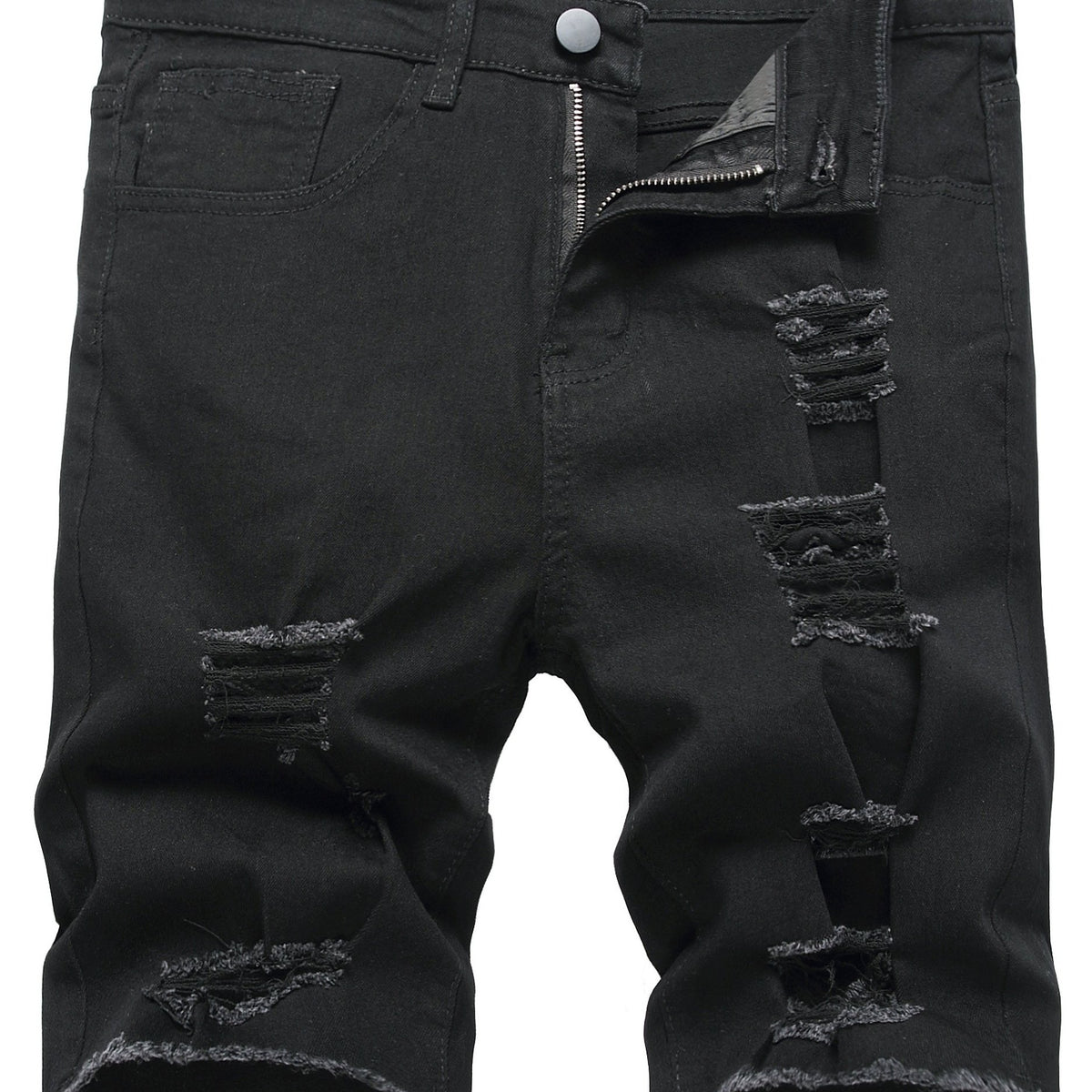 Men's Stretch Knee Long Denim Shorts