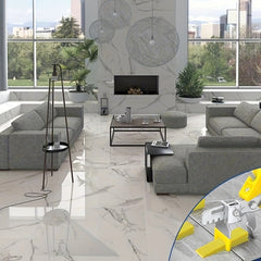 Tile Leveling System - 1202pcs with Plier, Mallet, Spacers, Clips and Wedges