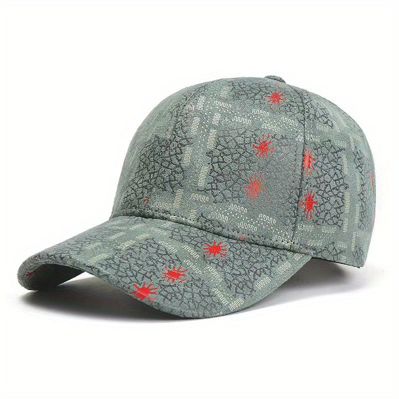 Hip Hop Couple Baseball Cap Solid Crackle Printed Dad Hat Vintage
