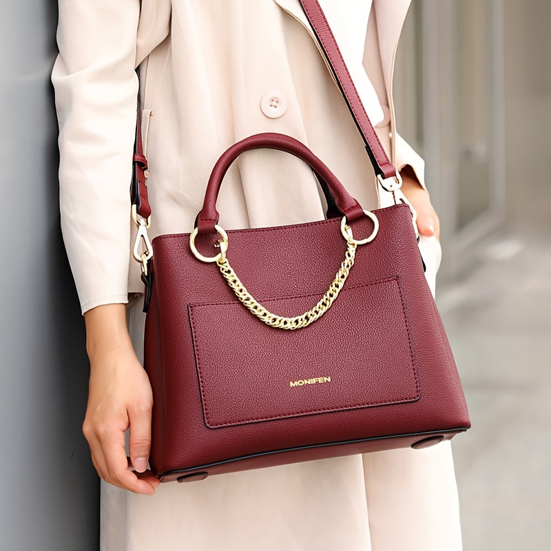 Water Resistant Leather Women's Handbag Shoulder Bag