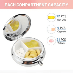 Unique Kitten Pill Box 3 Compartment Medicine Organizer
