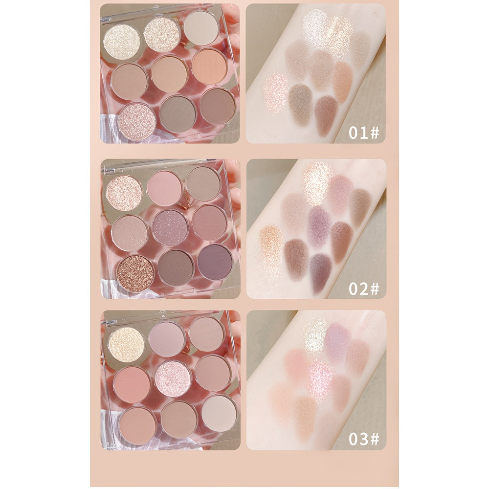 Milk Tea Brown Coral Eyeshadow Palette - 9 Colors