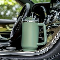 Stainless Steel Vacuum Flask 40oz with Handle, Thermal Bottle for Coffee