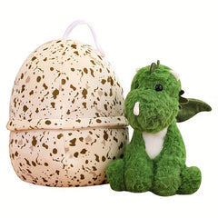 23cm Milk Dragon Dinosaur Egg Hatching Plush Toy Set