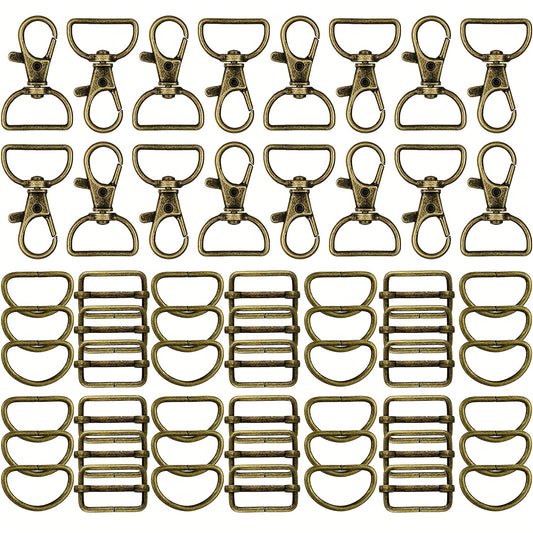 56PCS Antique Copper Lobster Clasp for DIY Keychain Luggage