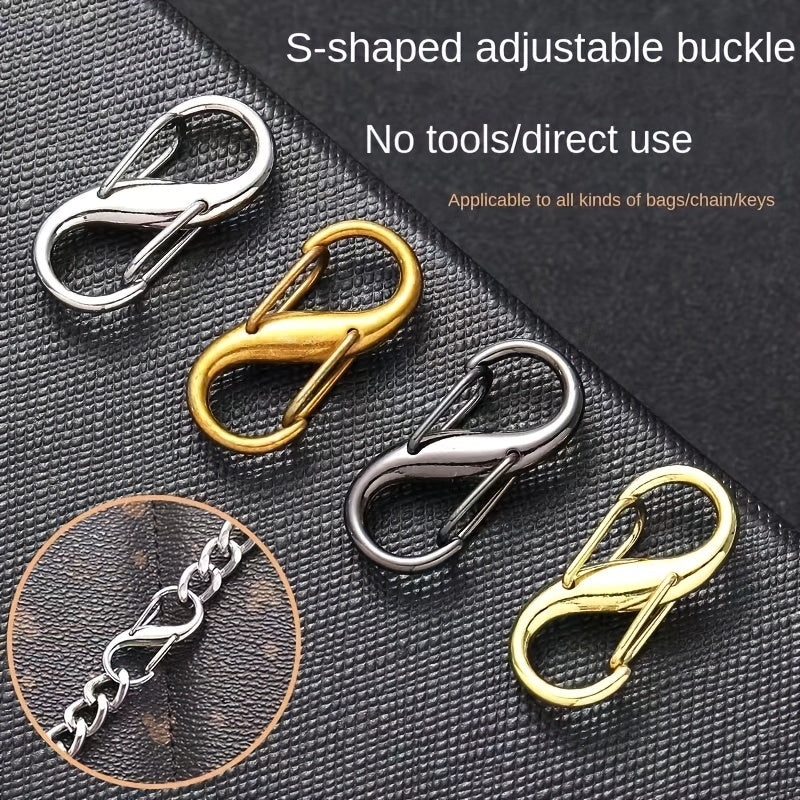 10pcs Chain Strap Bag Adjustable Metal Buckles Chain Links Tiny Clip For Bag