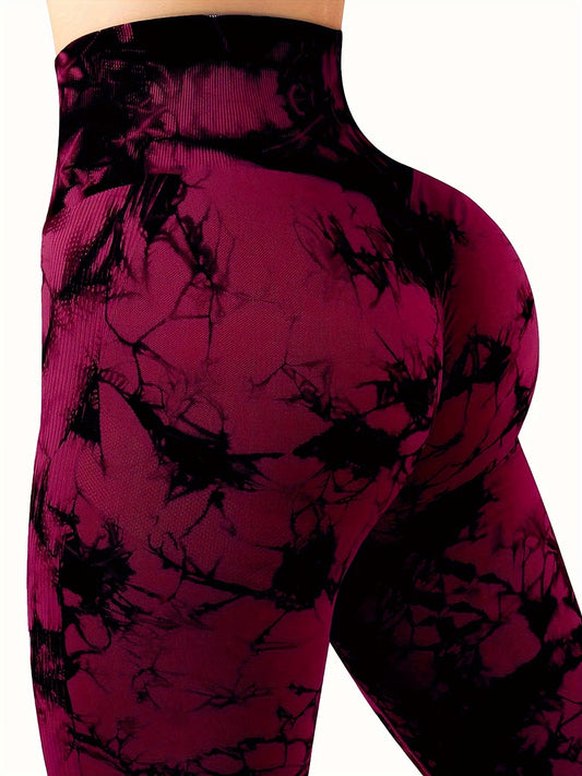 Tie Dye Seamless Yoga Pants High Stretch Fitness Leggings