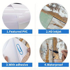 Wooden Patterned Floor Sticker | Waterproof Tile Sticker | 0.7mm Thickness