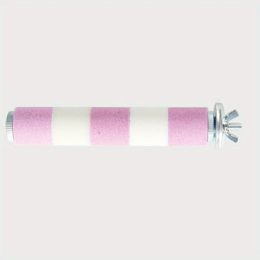 Colorful Striped Parrot Claw Grinding Rod for Bird Training