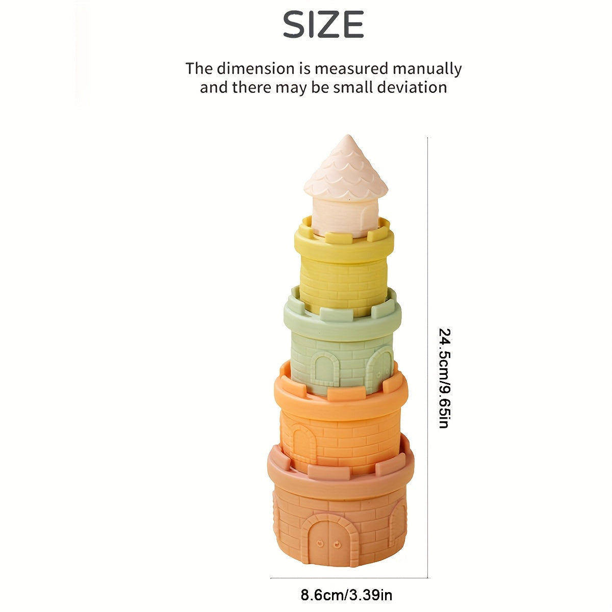 Soft Gel Castle Stacking Toys 5pcs Set