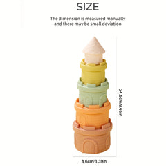 Soft Gel Castle Stacking Toys 5pcs Set