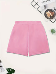  Fleece Lined Drawstring Sporty Shorts