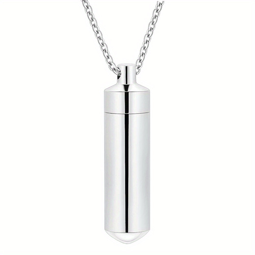 Eternal Pet Remembrance Cylinder Cremation Necklace Dog Ashes Urn
