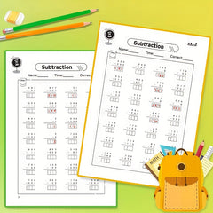 Math Subtraction Workbook Up to 100 Interactive Practice Pages