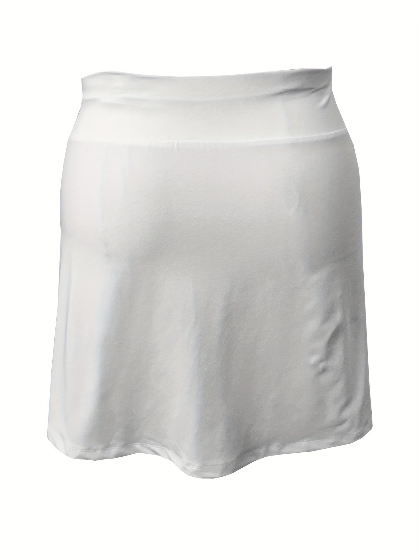  Solid Stretch Tennis Skort With Pockets