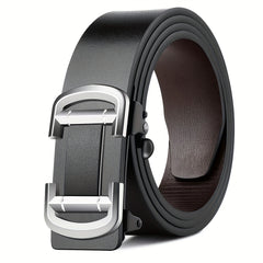 Casual Men's Belt Toothless Wear-resistant Leather 47" Length 3.1" Wide