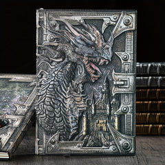 A5 Vintage Embossed Dragon Notepad Metal Stereo