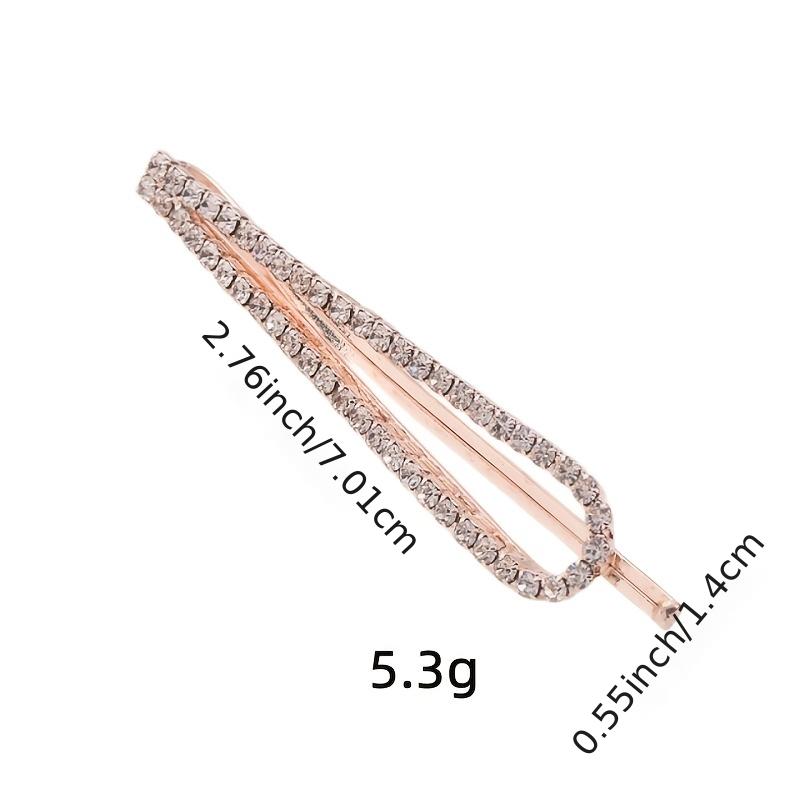 Crystal Hairpin Geometric Edge Clip Hair Accessories