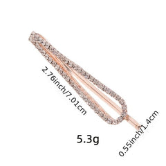 Crystal Hairpin Geometric Edge Clip Hair Accessories