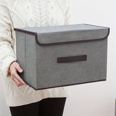 Foldable Non-woven Dust-proof Storage Box & Basket for Clothes, Books, Cosmetics