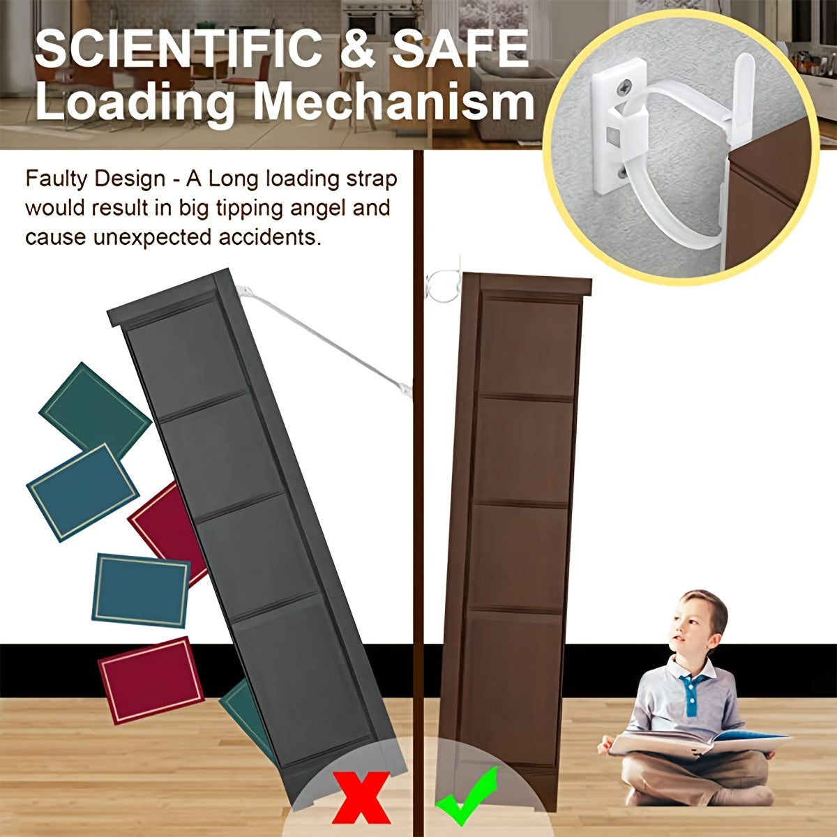 Furniture Strap Anti Fall Device for Baby Safety