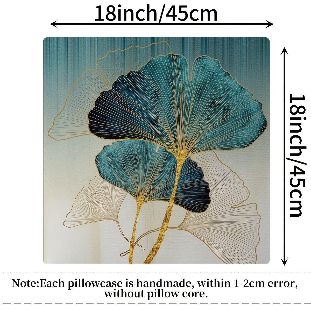 Ginkgo Leaf Pillowcase 45x72 cm Home Office Decorative Cushion Cover