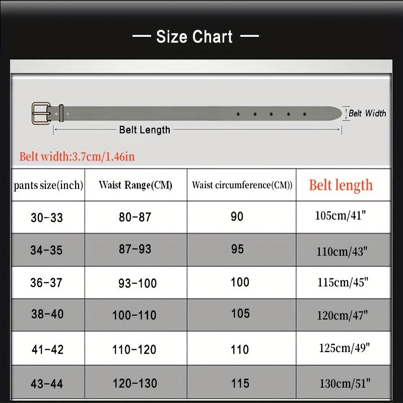 Alloy Pin Buckle Leather Belt for Men and Women