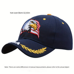 Men's Eagle Wheat Ear Embroidery Baseball Cap Outdoor Sun Protection Hat