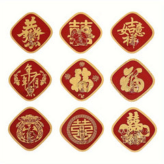 10pcs Chinese Year Door Hooks Self Adhesive Wall Hooks Spring Decoration