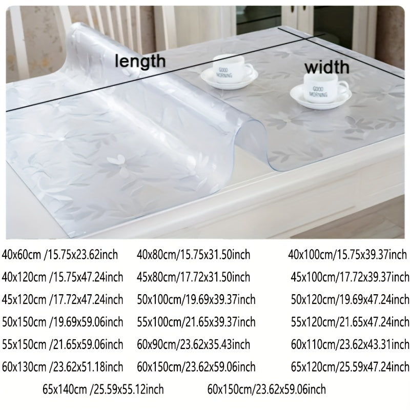 Polyester Table Protector Office Desk Mat Clear Plastic Cover