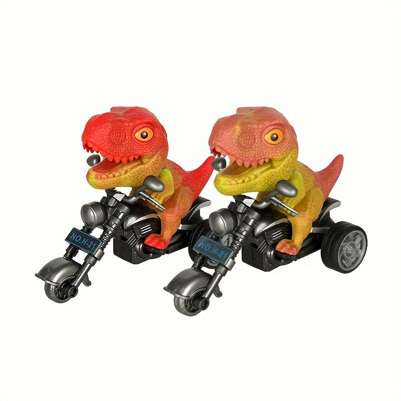 Dinosaur Motorcycle Toy Pull Back Inertial Simulation Tyrannosaurus Triceratops